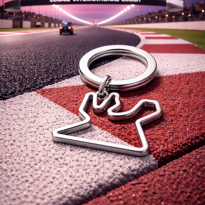 Portachiavi circuito di Losail in acciaio