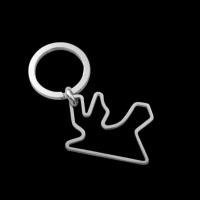 Porta-chaves de circuito Losail em aço 