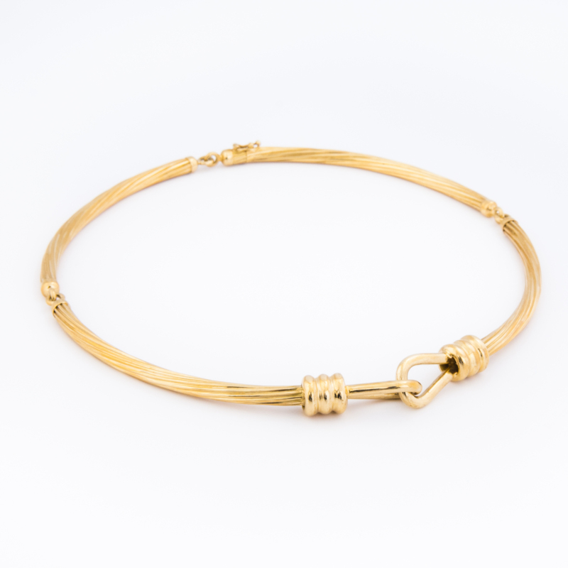 Halbstarre Halskette aus 750er Gold