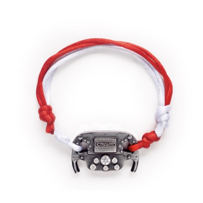 Bracciale Volante F1 Montecarlo Deluxe in oro bianco 9kt black rhodium e diamanti  