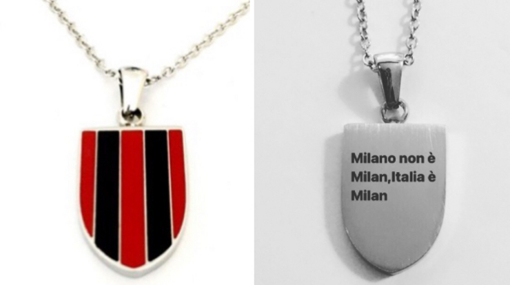 Ciondolo scudetto rossonero Milano non è Milan,Italia è Milan