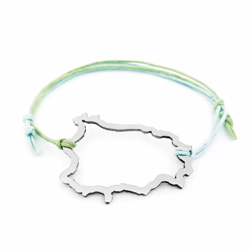 Bracelet Silhouette Isola Ischia en acier  
