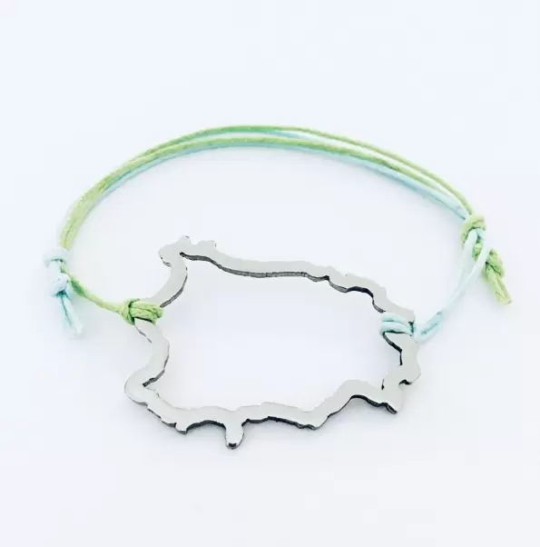 Bracciale Silhouette Isola Ischia in acciaio  