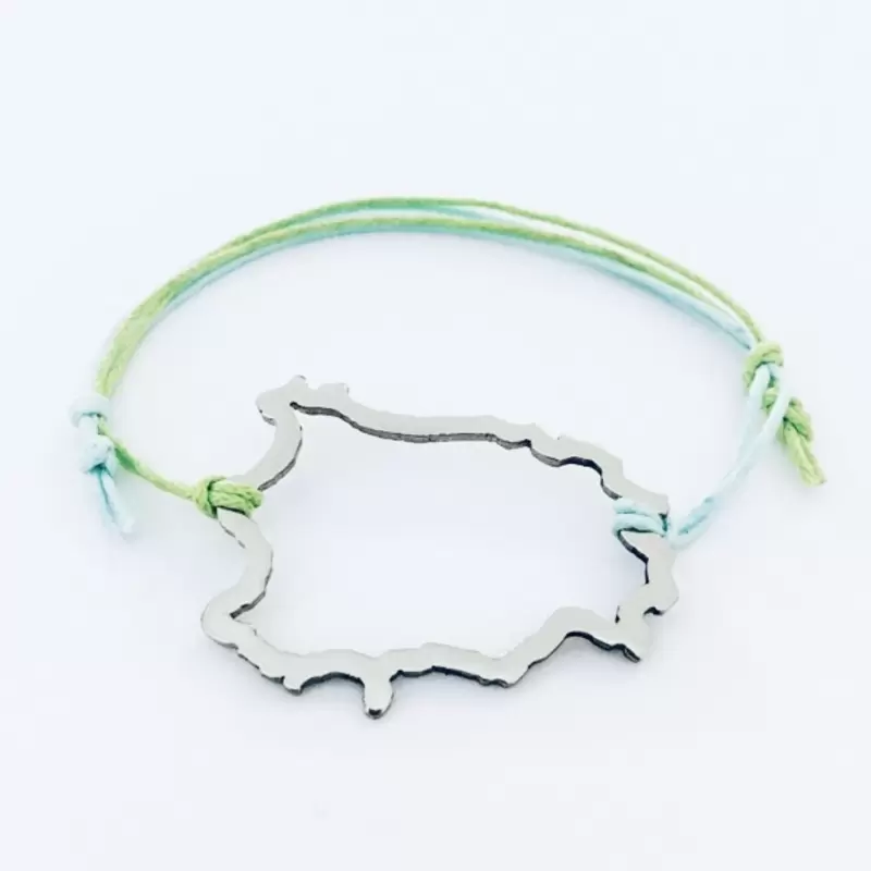 Bracelet Silhouette Isola Ischia en acier