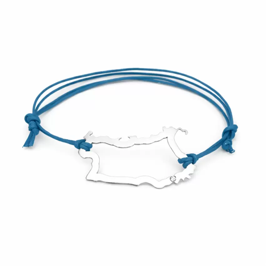 Bracelet Silhouette de Sardaigne en argent 925 avec zircon en Tanaunella Budoni  