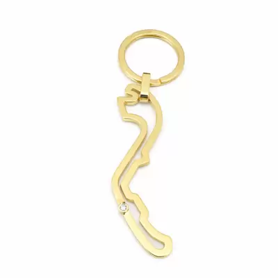 Schlüsselanhänger aus 750er Gold mit Monte-Carlo-Schaltung und Diamant am Anfang 