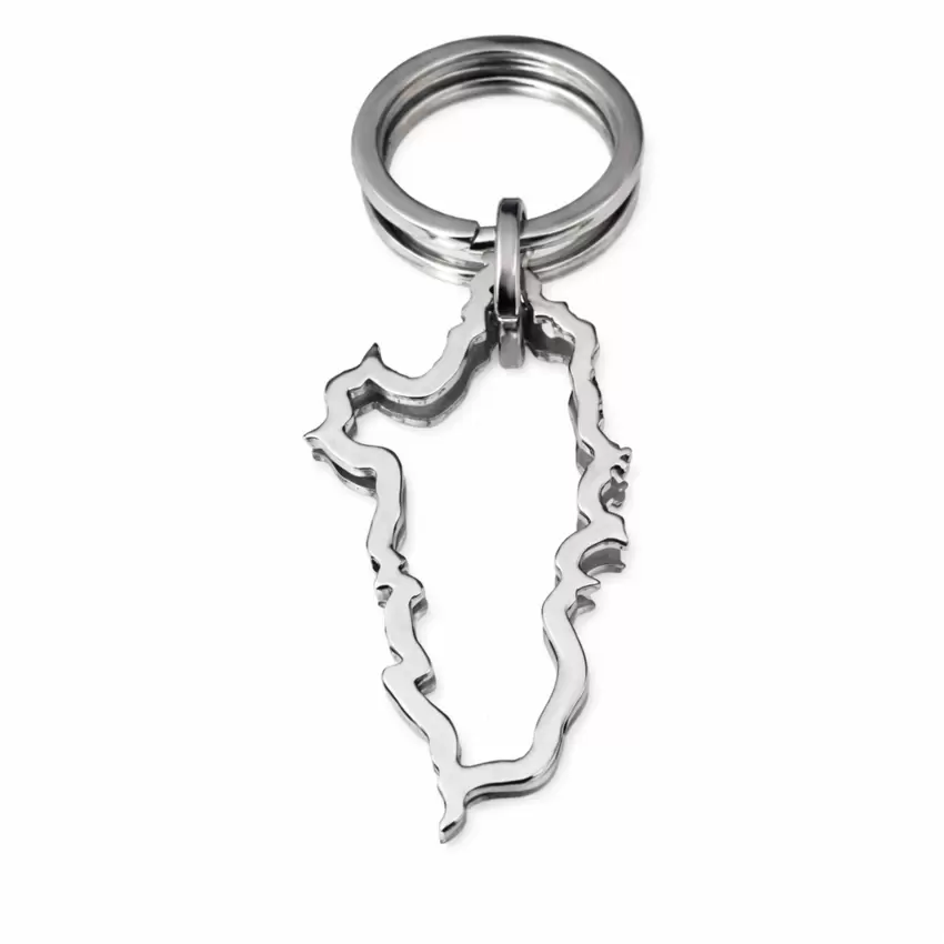 Llavero Silhouette Isola del Giglio de acero  