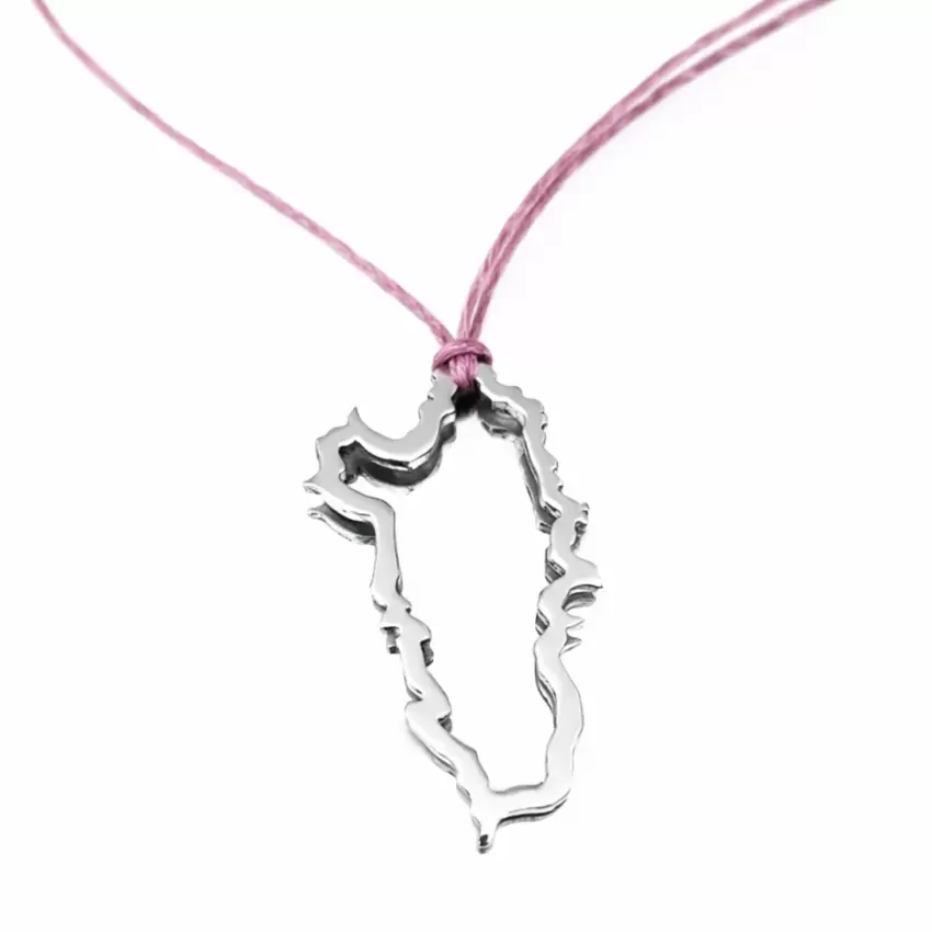 Pendentif Silhouette Ile Giglio en acier  