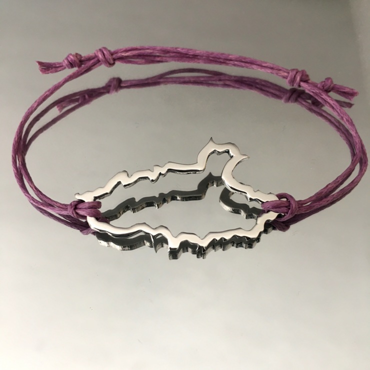 Bracelet Silhouette Isola del Giglio en Acier