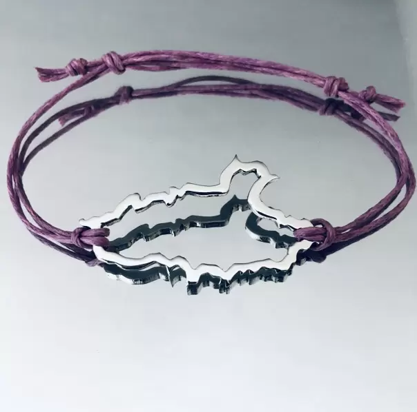 Bracciale Silhouette Isola del Giglio in Acciaio  