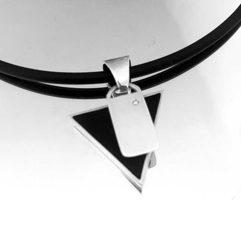 Sterling Silber 925 und natürlicher Diamant-Anhänger