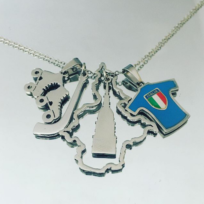 Collana Mondiali Hockey Novara 2024 in acciaio