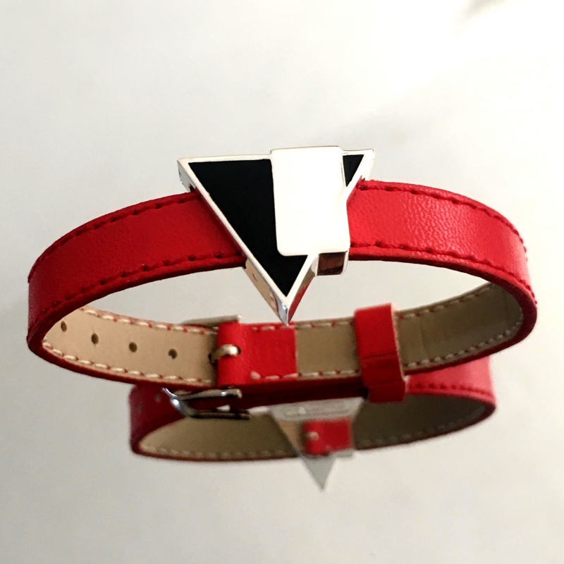 Bracciale Triangolo Iconic in Bronzo argentato
