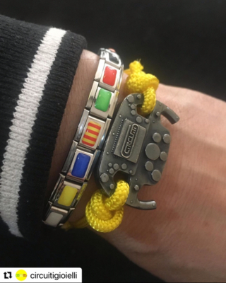 Bracciale Racing Volante Formula 1 in bronzo brunito 