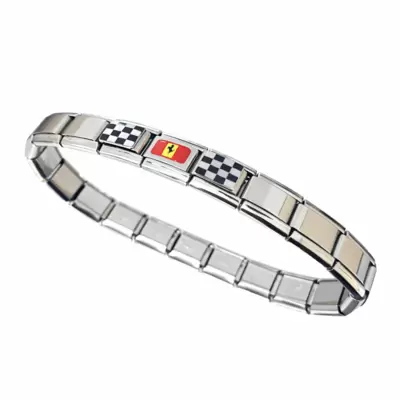 Bracciale Raceflag in acciaio e bandierine 