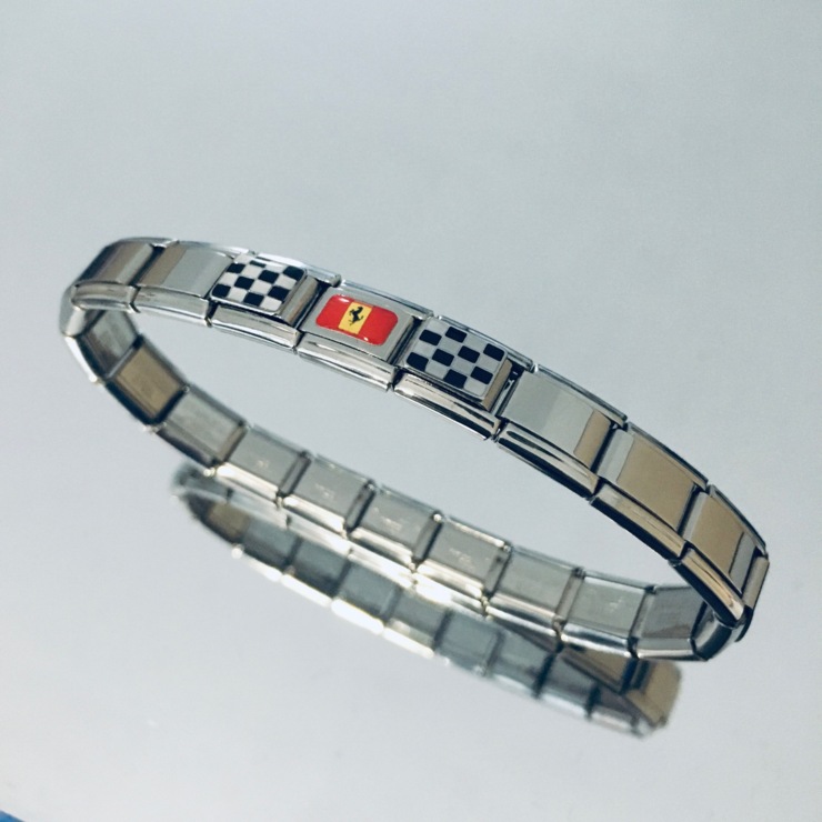 Stainless Steel Raceflag bracelet