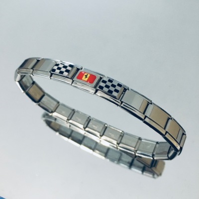 Bracciale Raceflag in acciaio e bandierine 