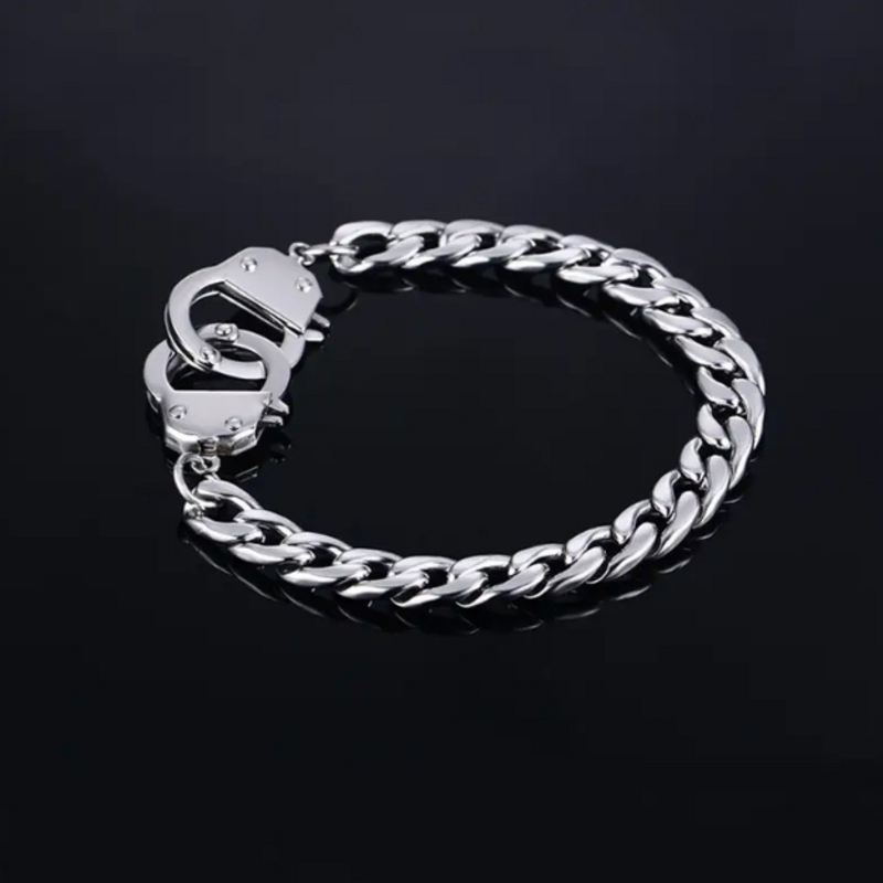 Bracciale manette in acciaio