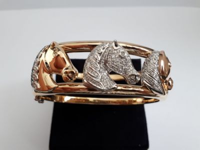 Bracciale Cavalli Equitazione in oro 750 e diamanti ct.1,00 