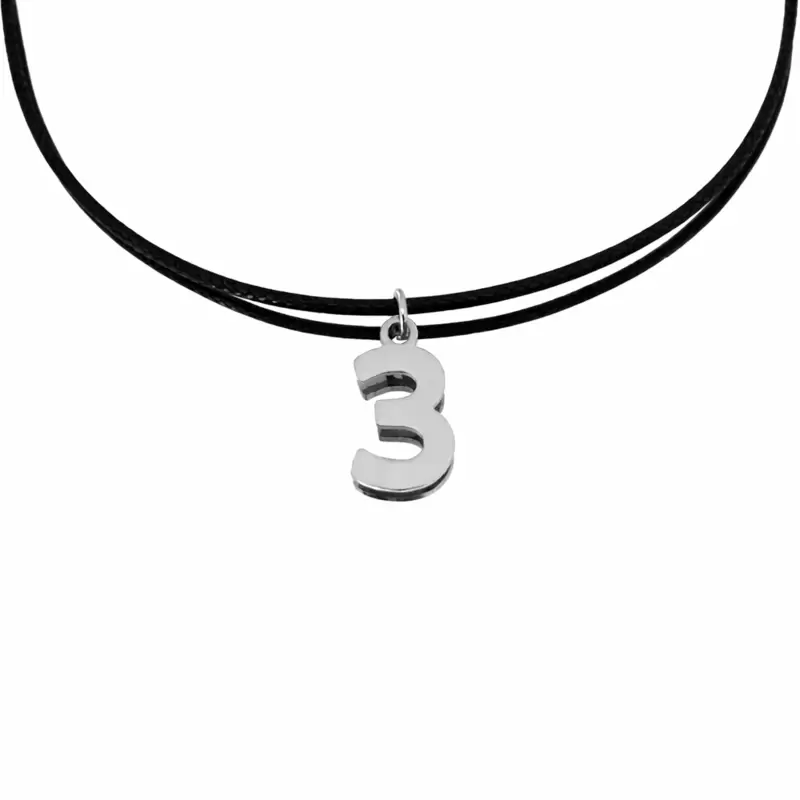 Ciondolo numero 3 in acciaio