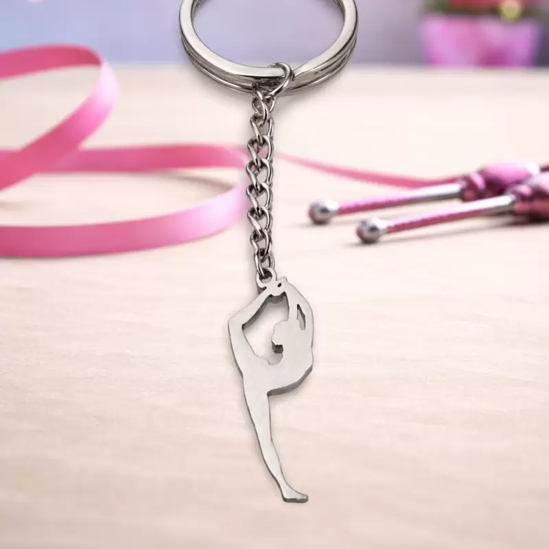 Portachiavi ginnastica ritmica in acciaio