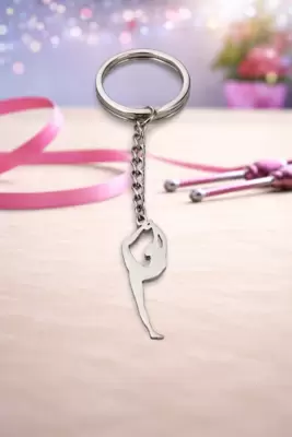 Portachiavi ginnastica ritmica in acciaio 