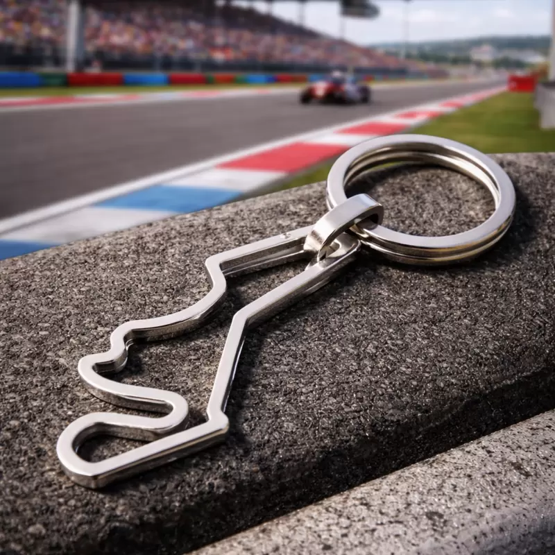 Schl&uuml;sselanh&auml;nger mit Istanbuler Rundkurs aus Stahl und Diamant am Anfang