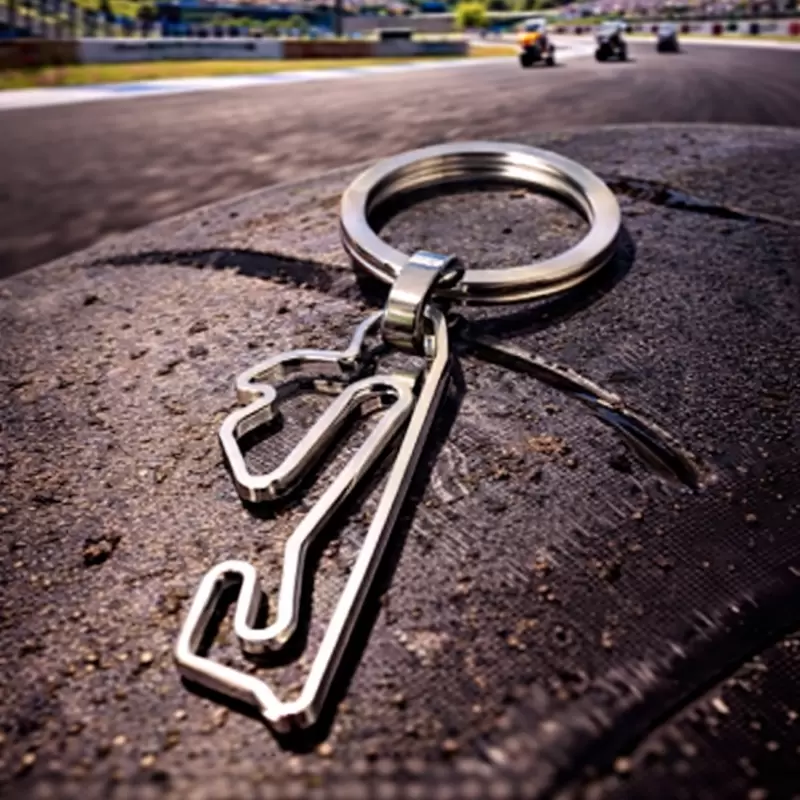 Portachiavi con circuito Estoril in acciaio