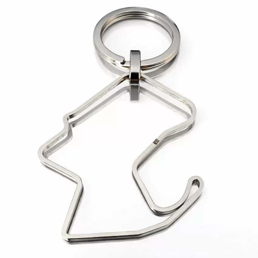 Portachiavi con circuito di Laguna Seca in acciaio con diamante  
