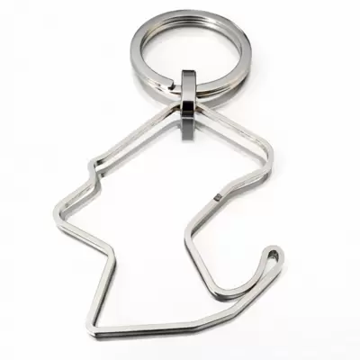 Portachiavi con circuito di Laguna Seca in acciaio con diamante 