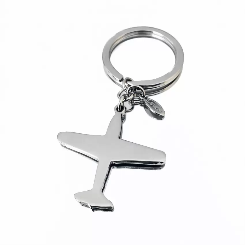 Private Jet -Schlüsselanhänger mit personalisierbarem Flugzeug aus Stahl  