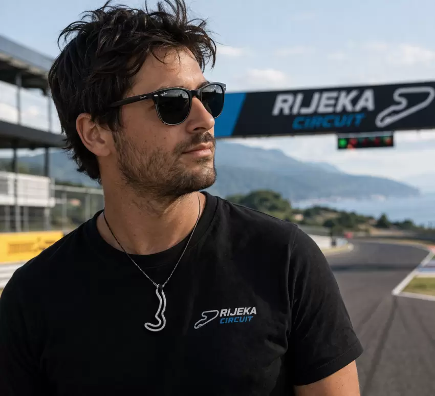 Ciondolo circuito di Rijeka in acciaio  