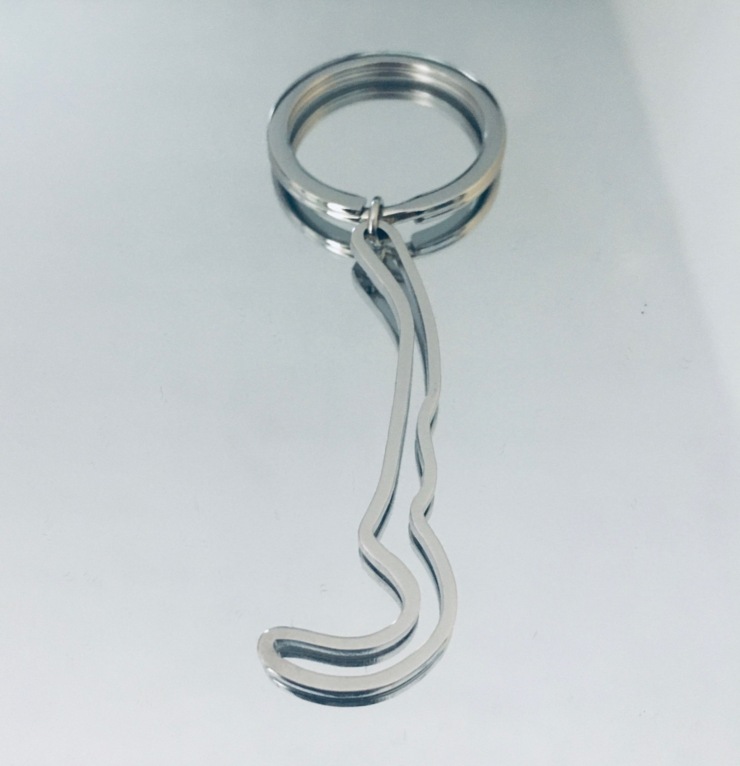 Stainless Steel Rijeka circuit keyring