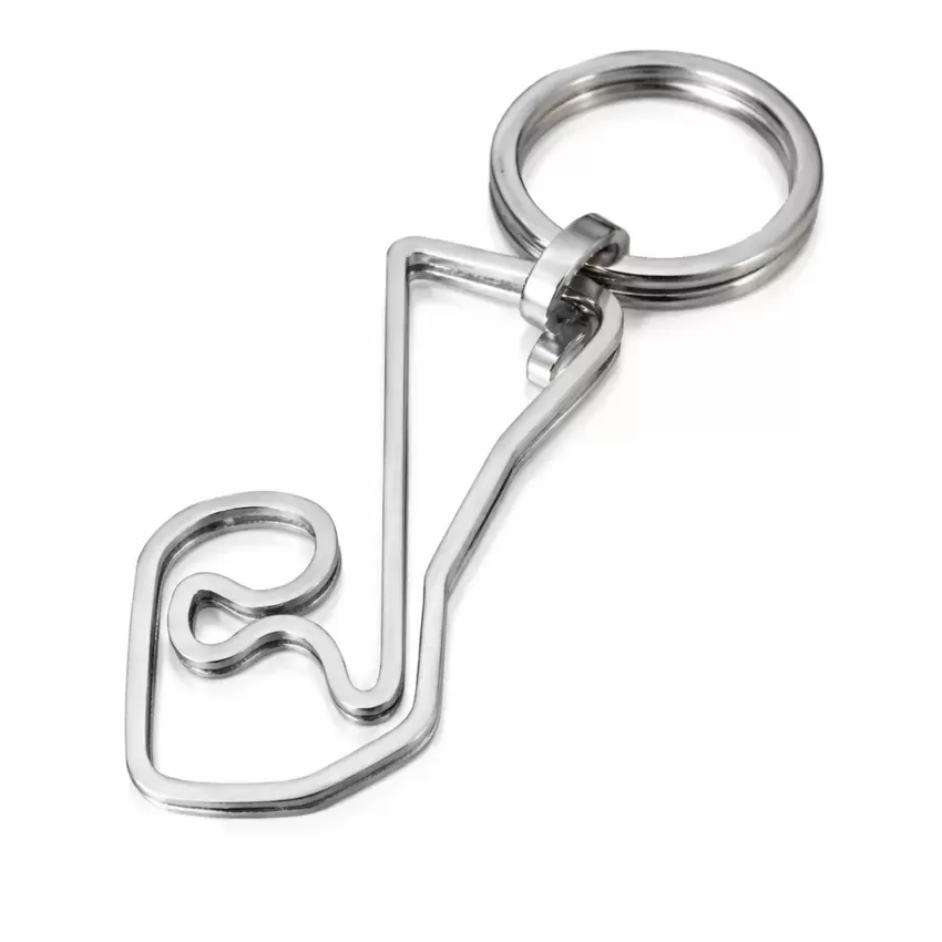 Porte-clés avec circuit Sachsenring en acier  