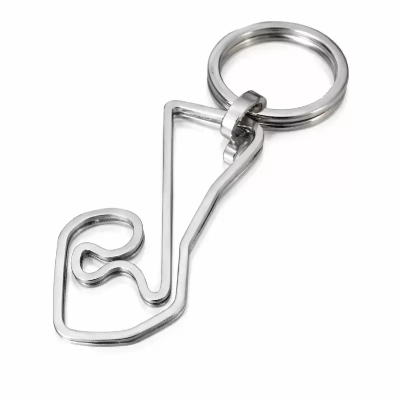 Portachiavi con circuito del Sachsenring in acciaio