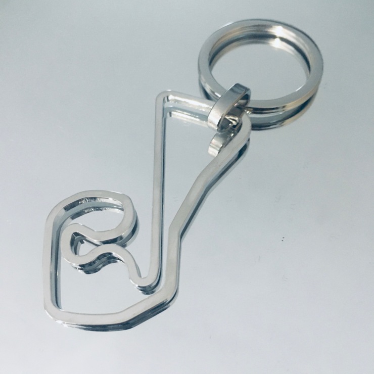 Stainless Steel Sachsenring circuit keyring