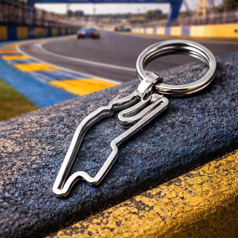 Portachiavi con circuito di Le Mans in acciaio
