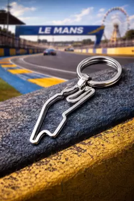 Portachiavi con circuito di Le Mans in acciaio 