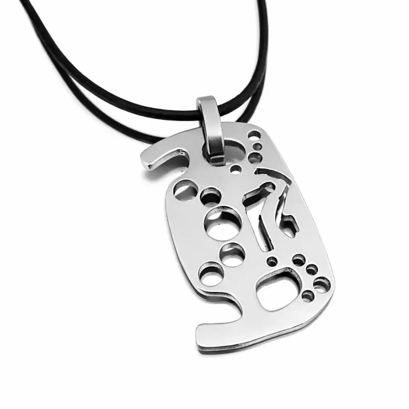 Ciondolo Volante Formula 1 con silhouette circuiti Monza-Montecarlo in acciaio