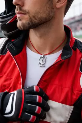 Individuell gestaltbarer Formel-1-Lenkradanhänger aus Stahl in der Ausstellung 