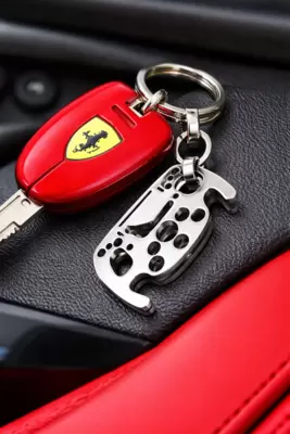 Porta-chaves para volante de Fórmula 1 Motorsport com silhueta do circuito de Monza em aço 