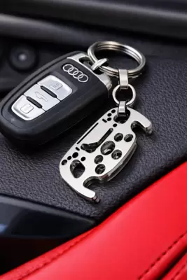 Porta-chaves para volante de Fórmula 1 Motorsport com silhueta do circuito de Monza em aço 