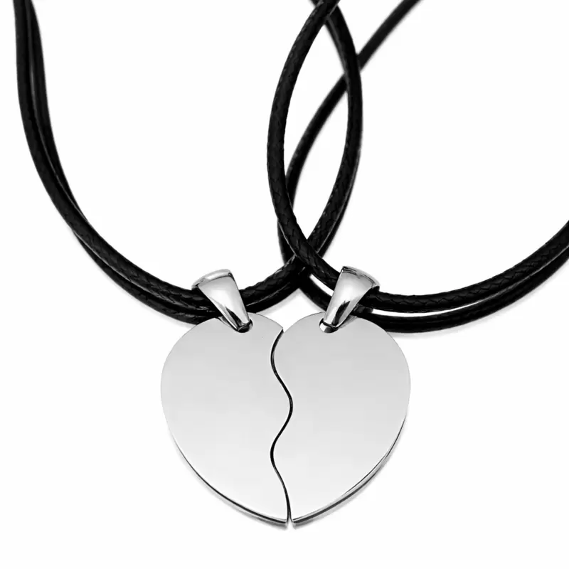 Pendente cora&ccedil;&atilde;o divis&iacute;vel em a&ccedil;o personaliz&aacute;vel