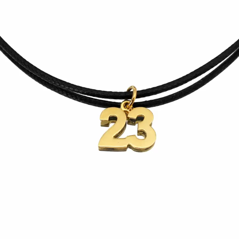 Ciondolo numero 23 in oro giallo 750