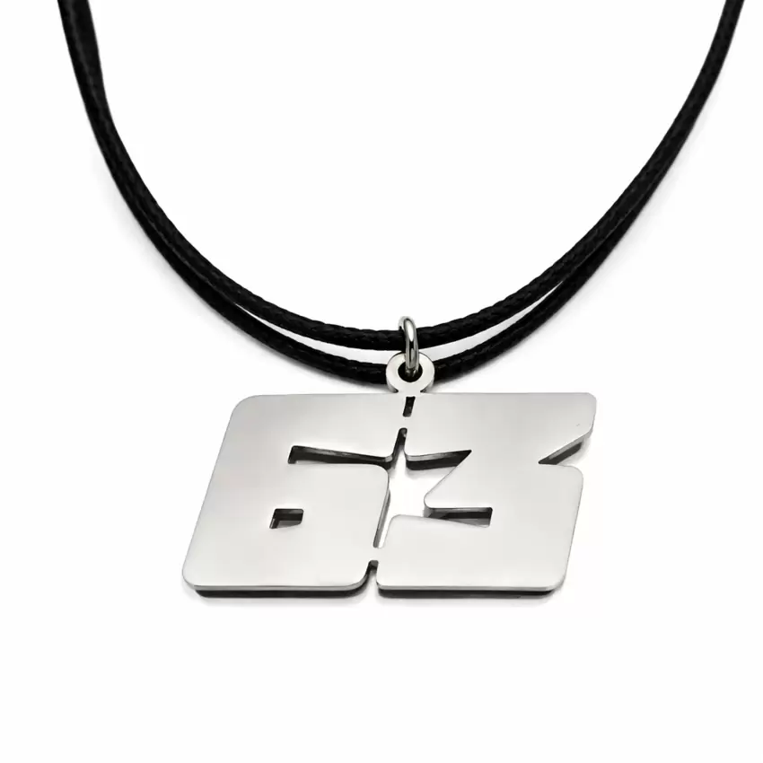 Ciondolo numero 63 in acciaio  