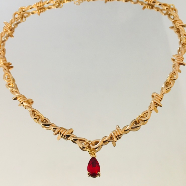 Rose gold plated Nodi di Dolore necklace