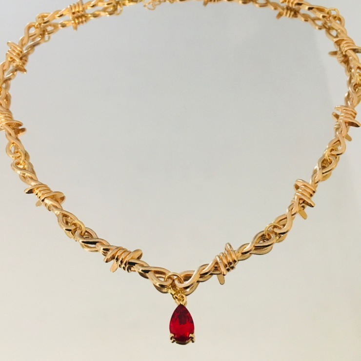 Collier Nodi di Dolore plaqué or rose