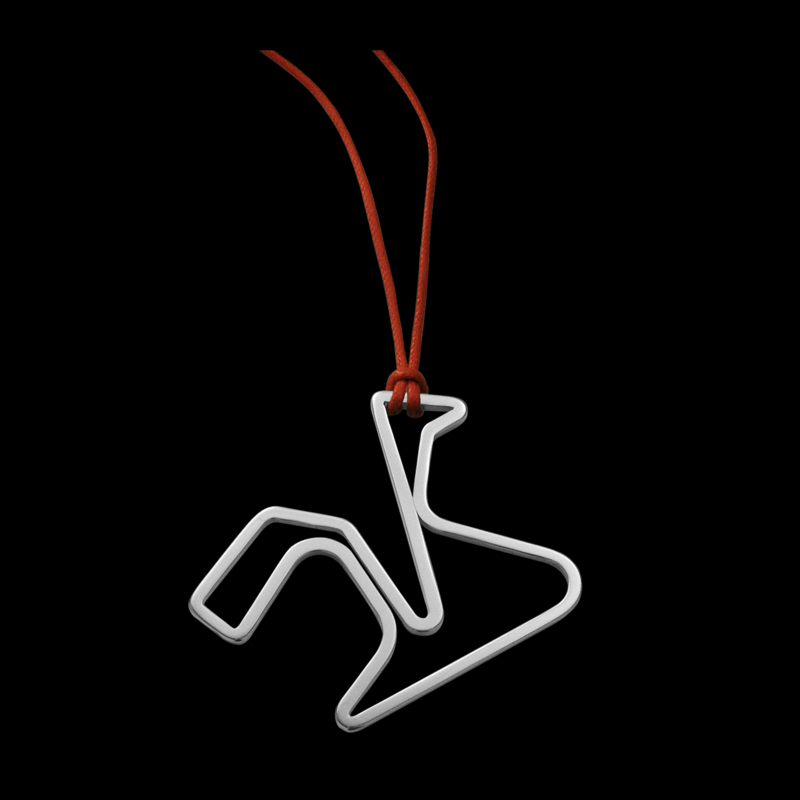 Ciondolo Circuito di Jerez in acciaio cm.3