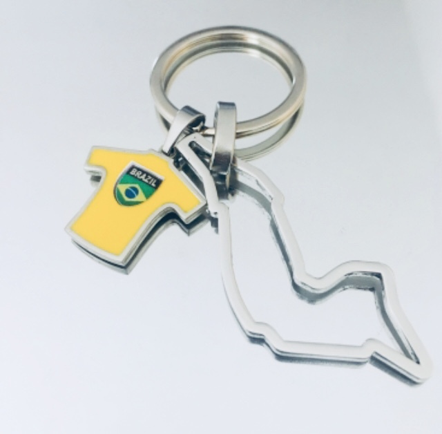 “Ayrton” Stainless Steel Imola circuit Keyring  