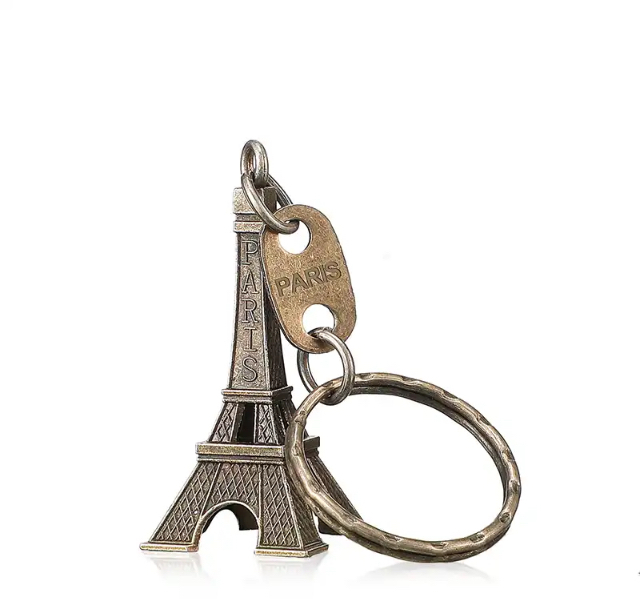 Portachiavi Tour Eiffel placcato bronzo  